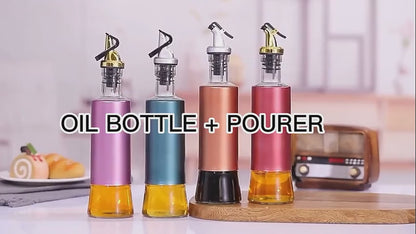 Oil Dispenser Bottle Automatic Opening and Closing Oil Pot Pack of 1
